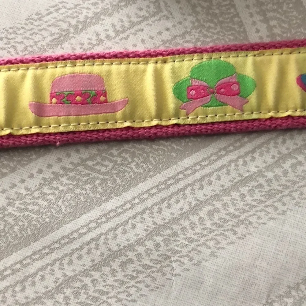 Douglas Paquette Pink/Yellow Belt w. Colorful Hats